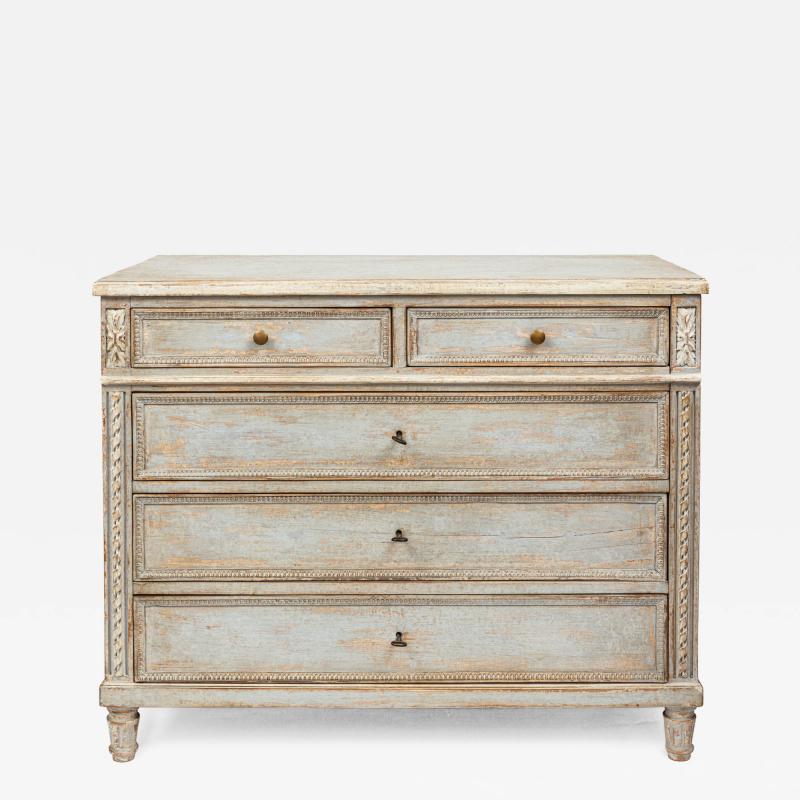 XX Century Neoclassical French Painted Chest