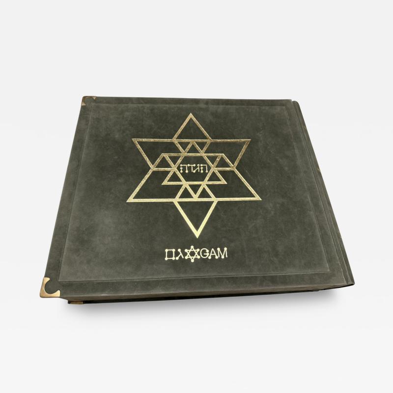 Yaacov Agam RARE YAACOV AGAM SIGNED BOOK OF PASSOVER WITH OVER 58 COLORFUL SERIGRAPHS