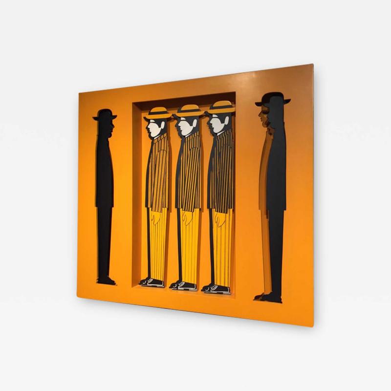 Yannis Gaitis Yannis Gaitis Hand Painted Men Figures Sculpture Shadowbox