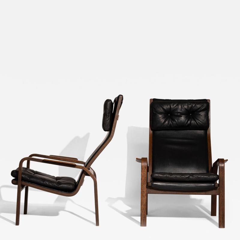 Yngve Ekstr m Pair of Yngve Ekstr m Armchairs for Swedese 1970s