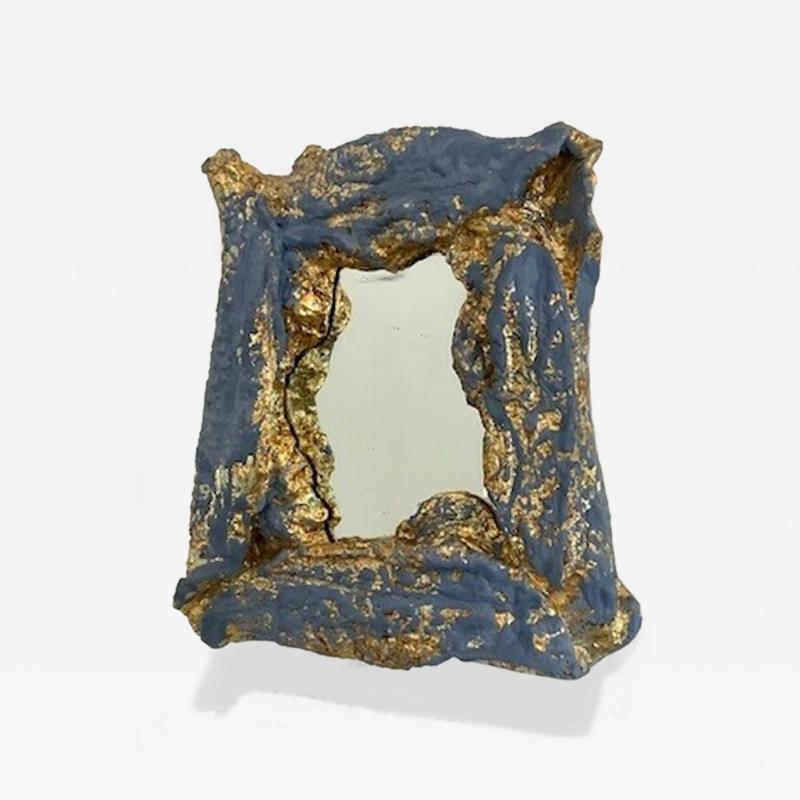 Yolande Milan Batteau Yolande Milan Batteau Blue Gesso Gold Leaf Mirror 2022