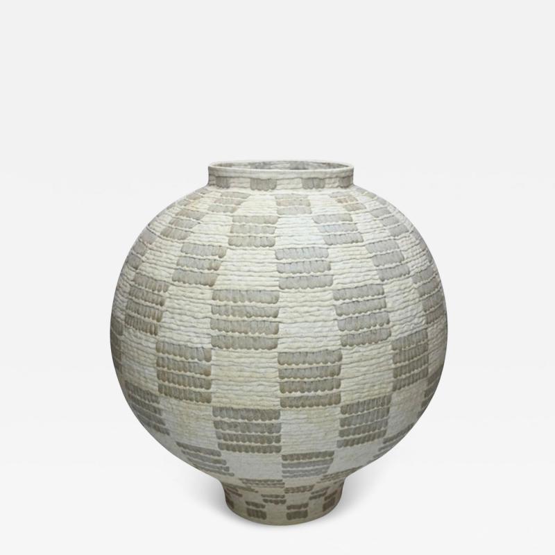 Yoonjee Kwak Contemporary Monumental Moon Jar Hand Built Stoneware 2020s