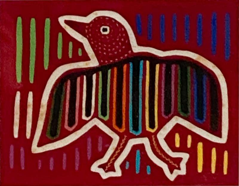 Yoruba Cloth Divination Bag with Bird Decoration