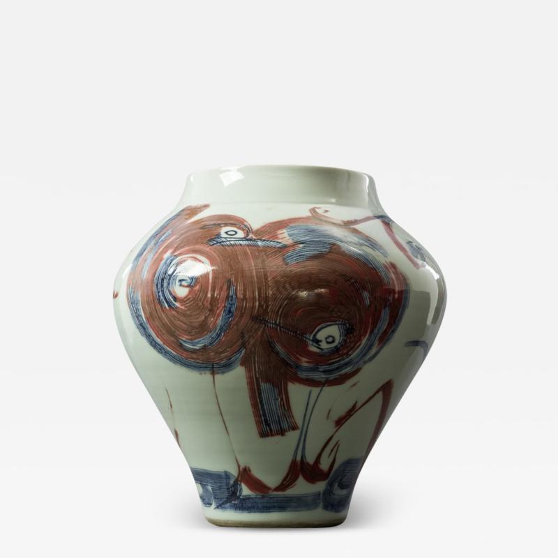 Yoshida Takashi Japanese Glazed Ceramic Vase