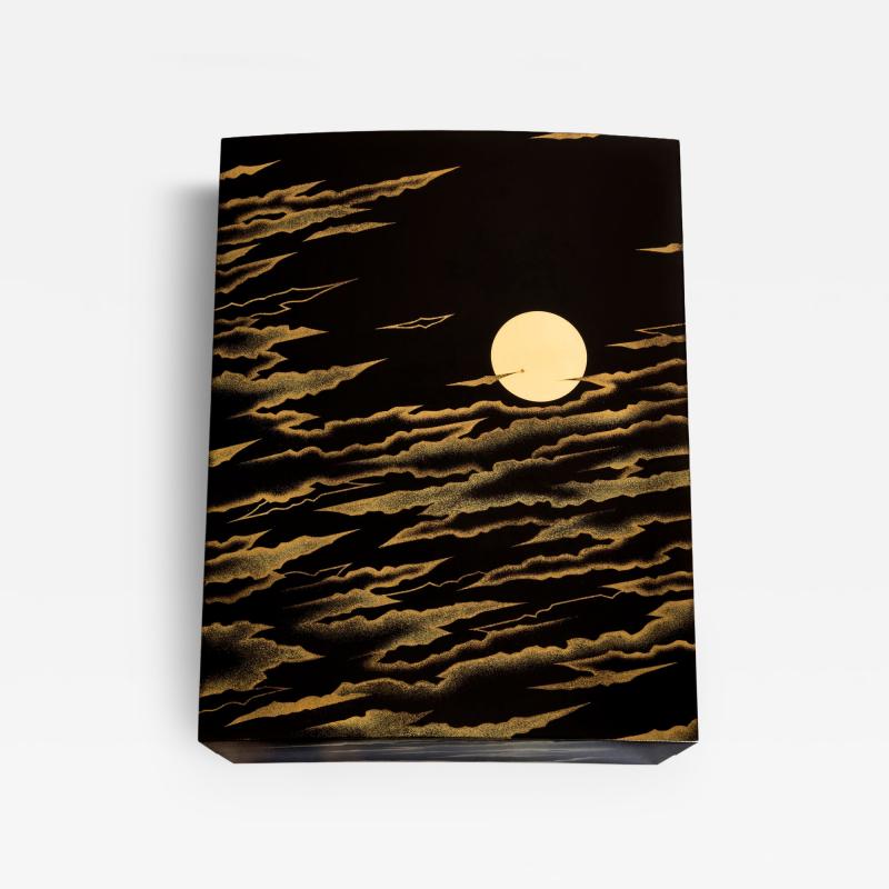 Yoshio Okada Layered Clouds Full Moon Kanshitsu Box with Sprinkled Design