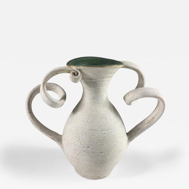 Yumiko Kuga Ceramic Amphora Vase with Wide Opening by Yumiko Kuga