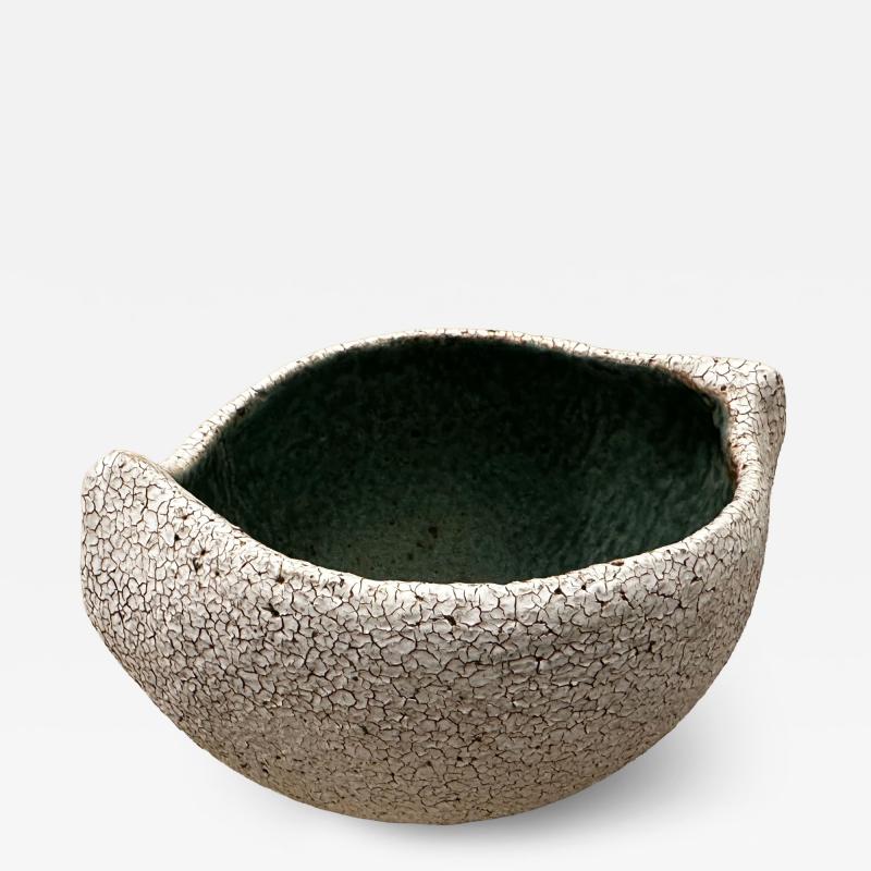 Yumiko Kuga Small Boat Shaped Ceramic Bowl with Glaze by Yumiko Kuga