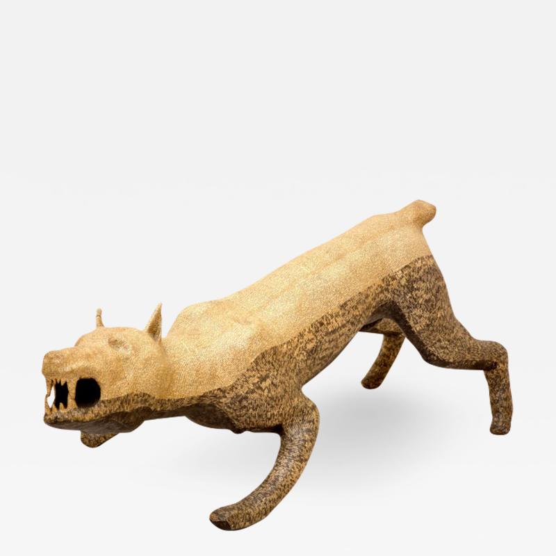 Yvan Munoz IVAN MUNOZ Poetic Dog Doberman Pinscher Sculpture Papier Mache Life Size Dobie