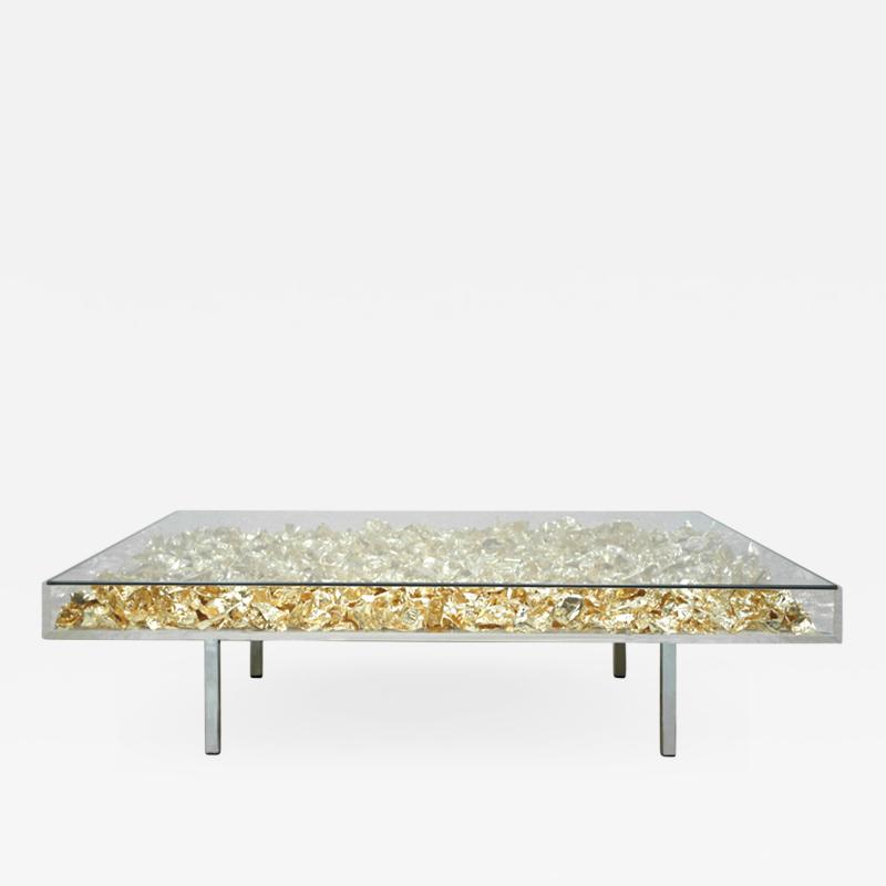 Yves klein Yves Klein Gold Monogold French Coffee Table