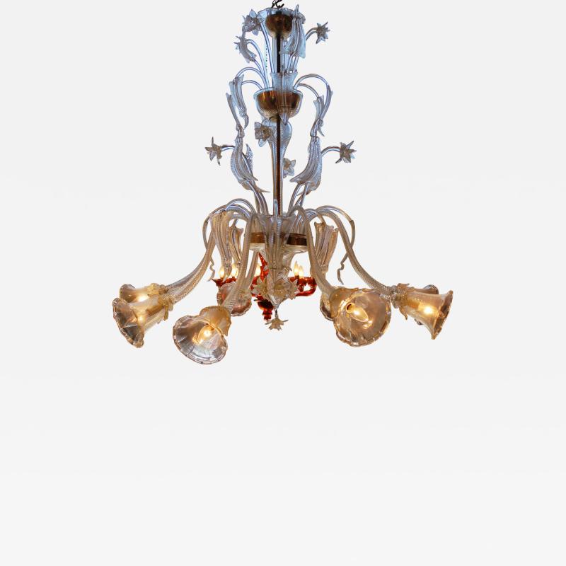 Zanchi Murano 8 Light Venetian Chandelier