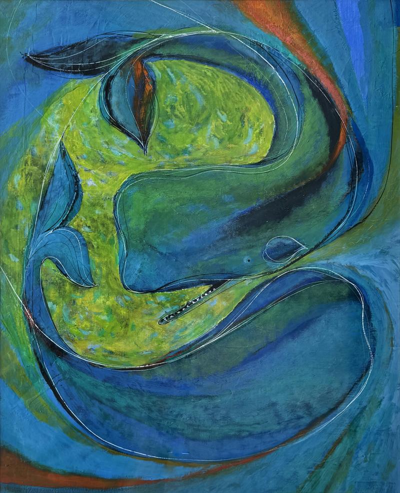 Zeke Ziner Two Whales Swirl in Love Dance