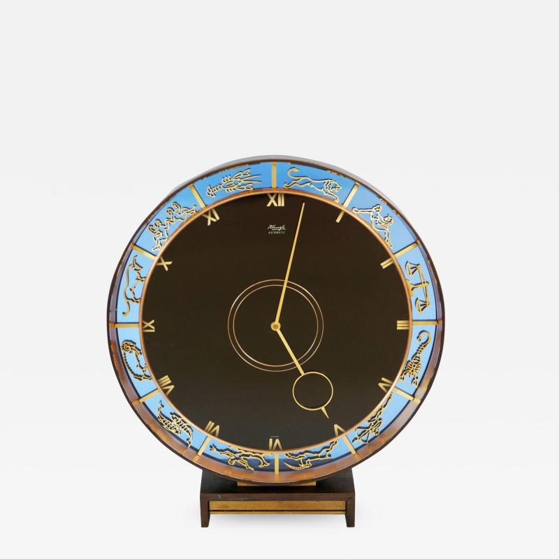 Zodiac Clock by Kienzle in Bronze