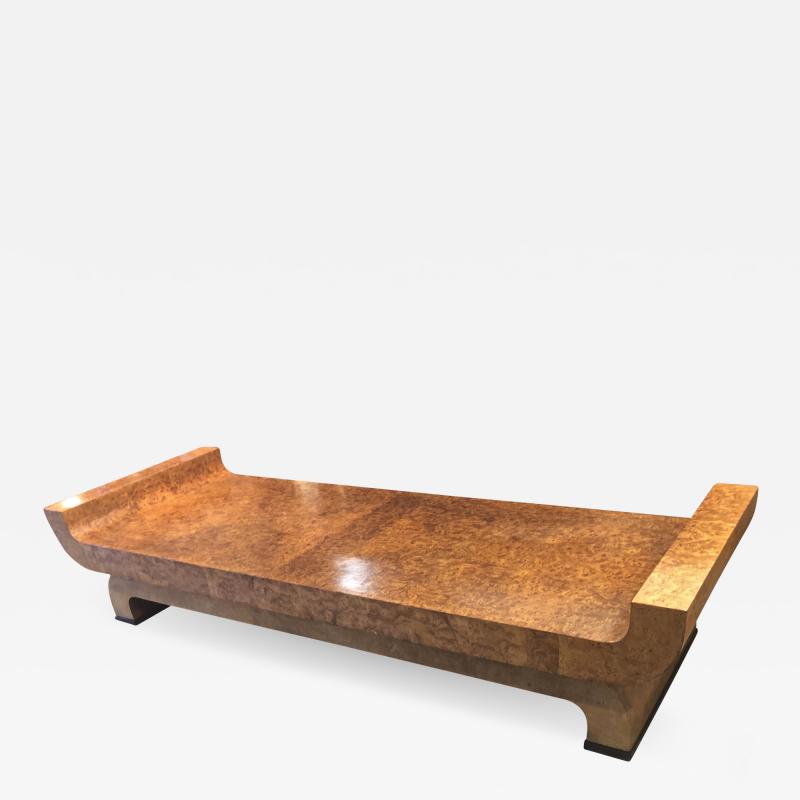 art deco longest superb burl coffee table