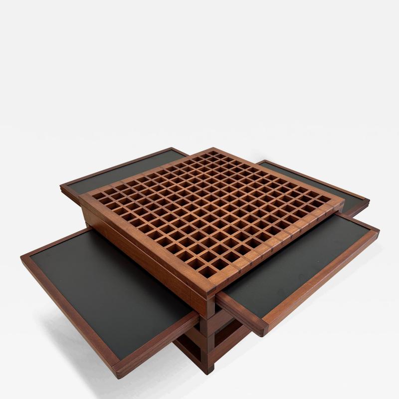 bernard Vuarnesson Modular Wood Coffee Table by Bernard Vuarnesson France 1980s