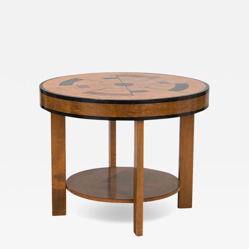 c1930 Swedish Art Deco side table w Geometric design
