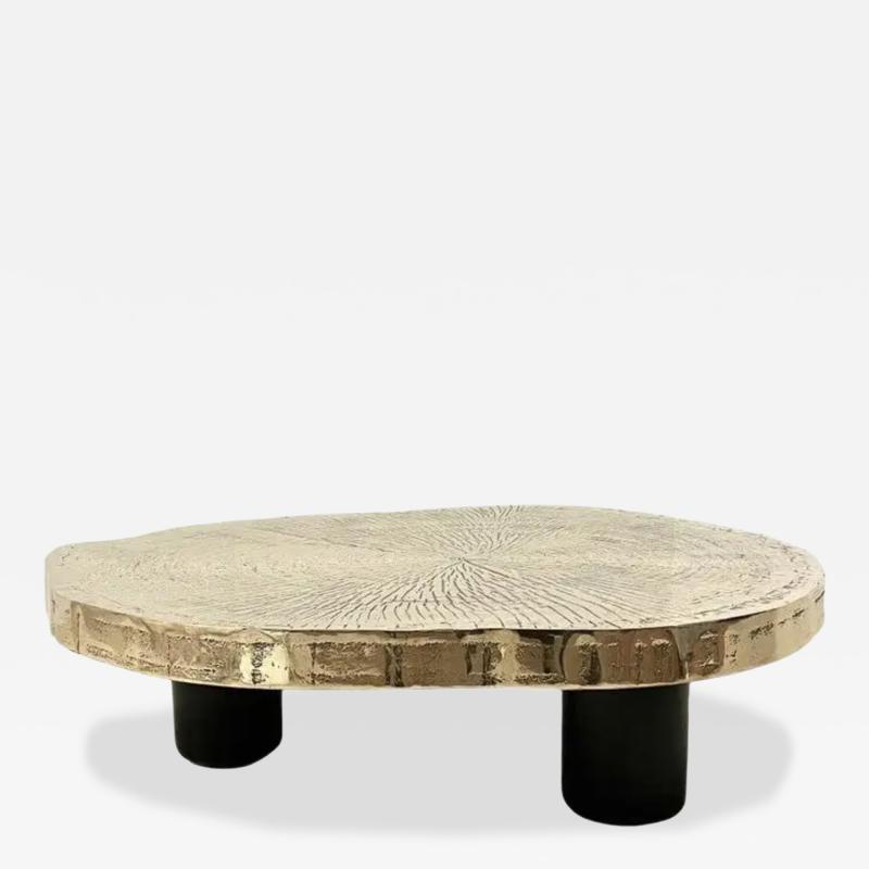 contemporary modern large bronze coffee table