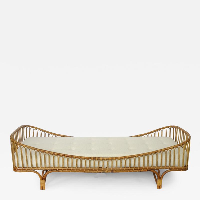 mario cristiani Architect Mario Cristiani rare bamboo daybed for Bonacina Italy 1964