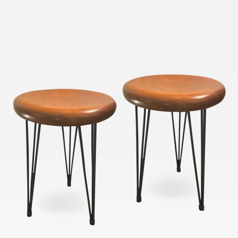 superb Pure design pair of organic 50s stools