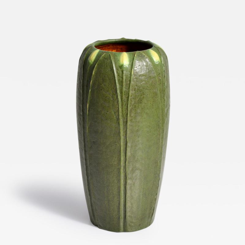 william henry grueby Grueby Pottery Two Color Vase