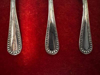  4 Sterling Silver Beaded Edge Mini Souvenir Salt Spoons 3 05g each