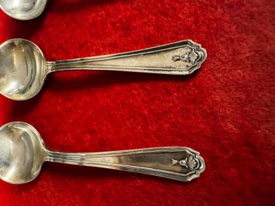  5 Sterling Silver Mini Souvenir Salt Spoons 3 34g each