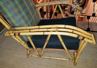 940s Bamboo Rattan Lounge Chair