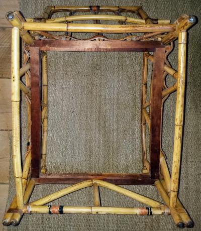 940s Bamboo Rattan Lounge Chair