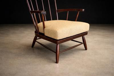  A Forma Decorativa Brazilian Modern Armchair in Imbuia Wood Cushion A Forma Decorativa