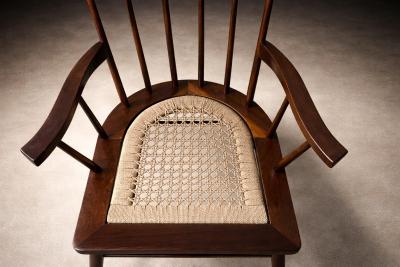  A Forma Decorativa Brazilian Modern Armchair in Imbuia Wood Cushion A Forma Decorativa