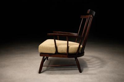  A Forma Decorativa Brazilian Modern Armchair in Imbuia Wood Cushion A Forma Decorativa