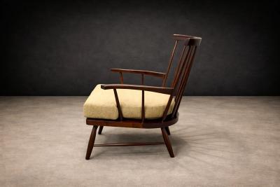  A Forma Decorativa Brazilian Modern Armchair in Imbuia Wood Cushion A Forma Decorativa