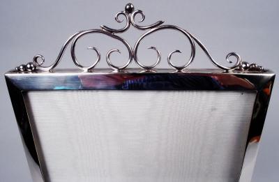  A J Zimmerman Ltd Tall English Victorian Classical Sterling Silver Picture Frame 1897