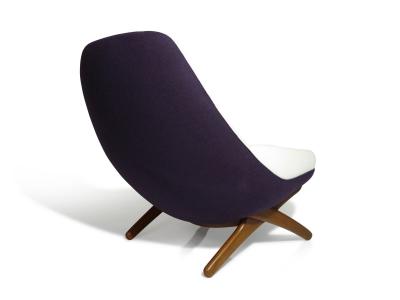  A Mikael Laursen Illum Wikkelso for Mikael Laursen Danish Lounge Chair and Ottoman