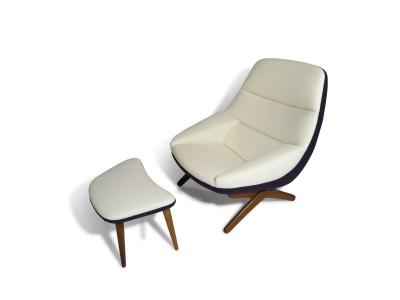  A Mikael Laursen Illum Wikkelso for Mikael Laursen Danish Lounge Chair and Ottoman