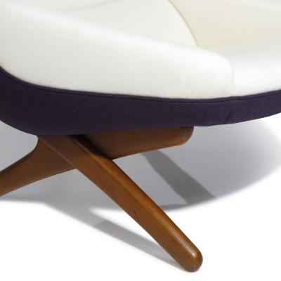  A Mikael Laursen Illum Wikkelso for Mikael Laursen Danish Lounge Chair and Ottoman