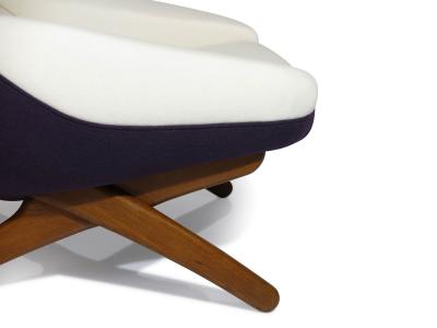  A Mikael Laursen Illum Wikkelso for Mikael Laursen Danish Lounge Chair and Ottoman