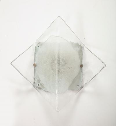  A V Mazzega A V Mazzega Glass Origami Sconces