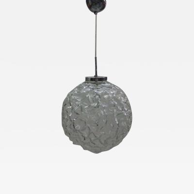  A V Mazzega Italian Mid Century Blown Murano Glass Pendant or Lantern Attributed to Mazzega