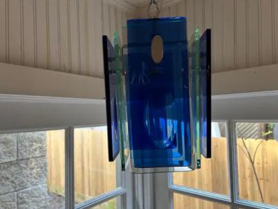  A V Mazzega Italian Modern Fontana Arte Style Pendant Or Lantern