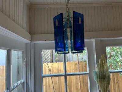  A V Mazzega Italian Modern Fontana Arte Style Pendant Or Lantern