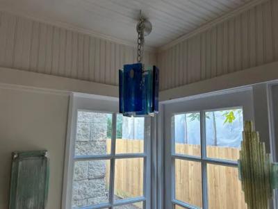 A V Mazzega Italian Modern Fontana Arte Style Pendant Or Lantern