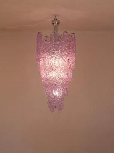  A V Mazzega Large Murano glass chandelier by Carlo Nason for Mazzega