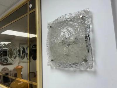  A V Mazzega Large Pair Of Murano Glass Sconces