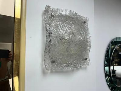  A V Mazzega Large Pair Of Murano Glass Sconces