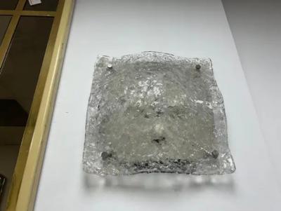  A V Mazzega Large Pair Of Murano Glass Sconces