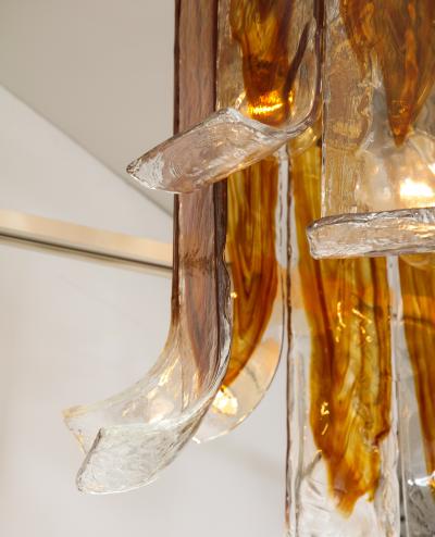  A V Mazzega Mazzega Amber Clear Semi Flushmount