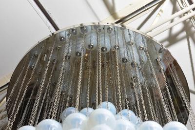  A V Mazzega Monumental Italia Modern Polished Chrome and Glass Chandelier Mazzega