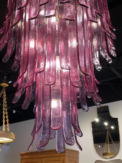  A V Mazzega Monumental a v Mazzega 3 Tier Lilac Murano Glass Chandelier