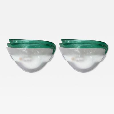  A V Mazzega Pair Of Murano Glass Sconces By Mazzega