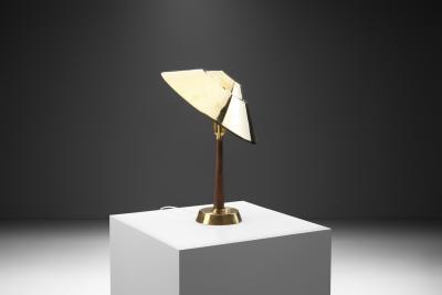  AB E Hansson Co AB E Hansson Co Brass Table Lamp with Adjustable Shade Sweden 1950s